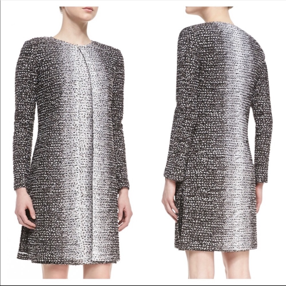 St. John Ombré 2 piece eyelash dress and topper.